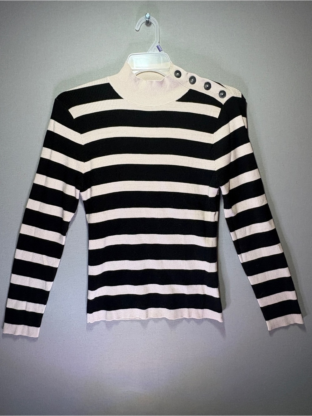 Sanctuary Women’s XL Beige and Black Knit Sweater Long Sleeve NWT